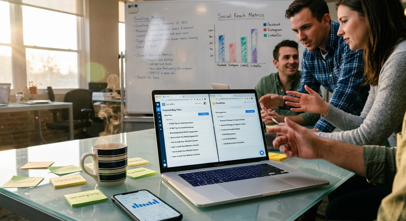 Best No-Code Social Title Generator: SocialBu vs FeedHive for SEO Teams