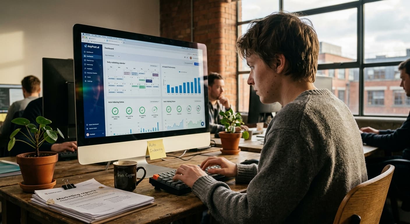 Inside the AnyPost.ai Dashboard: One Workflow for Auto Indexing, AI Search Tracking, and Daily Publishing