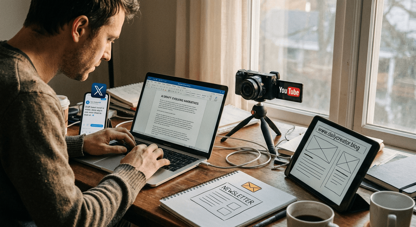 One AI Draft, Five Channels: X, Newsletter, YouTube, Blog, Repeat