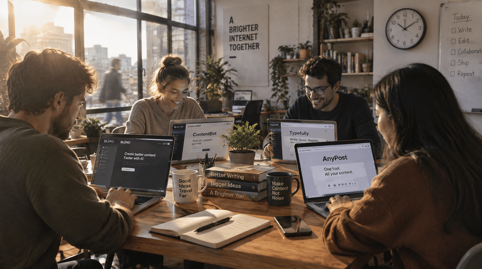 4 AI Content Tools, 4 Jobs: BLEND, ContentBot, Typefully, and AnyPost