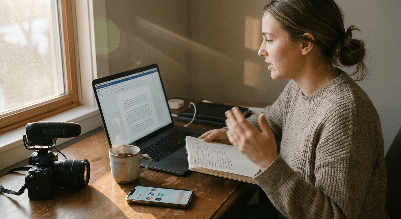 Turn Research Notes into Instagram, LinkedIn, Twitter, Blog, and Video Scripts